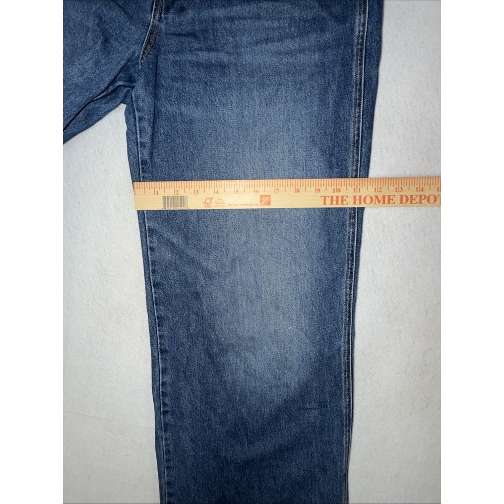 Veronica Beard Taylor Relaxed Wide Leg Jeans Blue Denim High Rise Cuffed Hem 30 - Picture 7 of 13
